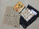 函翔（HANXIANG）中国象棋套装实木加厚榉木高档儿童学生成人折叠盒装家用象棋 4.0纸合+皮革棋盘KS8740 实拍图