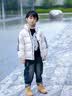 巴拉巴拉儿童羽绒服男童女童冬装保暖宝宝外套学院风校服亲子装潮 白黑色调00419（白鸭绒） 120 cm（充绒量76g） 实拍图