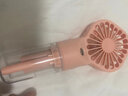 电小嘟适用手持纳米喷雾小风扇迷你加水可喷雾补水充电款usb静音桌面宿舍雾化加湿器学生便携式随身风扇 F3【粉色】喷雾风扇+4档充电款 1200mAh 实拍图