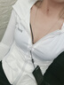 zauo防晒衣女户外修身冰感透气原纱型防晒服连帽外套白色M码 实拍图