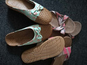 雨林霖新款家居拖鞋男女亚麻拖鞋情侣款 春夏秋季室内拖鞋 地板防滑居家凉拖鞋 粉提花(女鞋) 24码(35-36) 实拍图