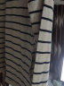 无印良品 MUJI 女式 弹力罗纹编织 半高领长袖T恤 BBM02A1A 打底衫 米色条纹 M 实拍图