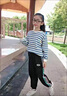艾诺轮女童卫裤长裤款中大儿童装女孩7-15岁少女外穿秋季天款宽松休闲裤 黑色 彩条春秋款 140 建议130cm左右 实拍图