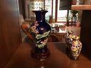 傲世景德镇陶瓷器新中式花瓶工艺品客厅摆件酒柜玄关茶室博古架装饰品 乌金釉清荷龙头葫芦+底座 实拍图