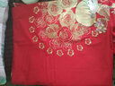 雅鹿婚庆四件套纯棉大红色浪漫结婚床上用品刺绣全棉床单被套高端中式 嫁娶 红 1.8m床 床单款 四件套-被套200*230cm 实拍图