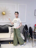 芭奥伯又酷又飒的女童装2024新款洋气儿童秋装卫衣大童秋季潮酷穿搭上衣 绿色 春夏套装 160 cm 晒单实拍图