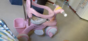 喜来图儿童三轮车1-6岁婴幼儿推车脚踏车小孩童车宝宝手推车轻便遛娃车 粉色+音乐灯光+推把+ 护栏 实拍图