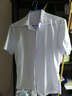 传棨 短袖衬衫男夏季薄款修身商务休闲上班商务正装职业男士衬衣 白色 39 实拍图