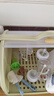 也雅婴儿奶瓶收纳箱【食品级材质】沥水架带盖防尘宝宝餐具收纳盒 小卷云初棠绿 实拍图