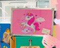 尔苗画画套装儿童玩具女孩绘画工具24色水彩笔画笔画板6-10岁生日礼物 双层铝盒套装145件套粉色 实拍图