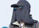 潮人心（CHAO REN XIN） 户外防晒面罩钓鱼帽子男士透气速干夏季女登山徒步遮阳护脖脸夏天骑车 藏青色 实拍图