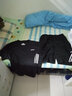 YUTA运动套装男跑步健身短袖T恤速干运动衣宽松足球训练服夏季服装 黑色白边 5XL 实拍图