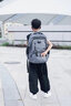 迪帅2025新款中学生书包男生初中生高中生超大容量背包男减负护脊男款 青灰色（送闪电熊） 大号（适合初中生/高中生） 实拍图