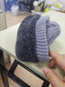 叶贺冬季帽子男女士毛线帽新款针织帽骑行保暖护耳包头帽加绒加厚棉帽 灰色 实拍图