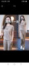 采梵（Coiarfan）冰丝薄款夏季新款时尚两件拉条开衩圆领显瘦运动休闲直筒裤套装 驼色 XL（建议110-120斤） 晒单实拍图