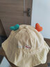 李晨曦（Lichenxi）婴儿帽子春秋夏季薄款纯棉渔夫帽公主可爱抽绳调节男童女宝宝盆帽 佳Smile双心盆帽  米色 头围40-49cm  参考3-24个月 实拍图