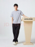 杰克·琼斯（JACK&JONES）25年男装T恤男夏季T恤舒适男士短袖凉感多色上衣纯色水洗不易走形 C13沙灰色 3XL 实拍图