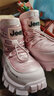JEEP吉普儿童雪地靴冬季加绒加厚大棉棉鞋女童秋冬马丁靴 粉色27 实拍图