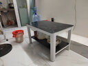 哆咔【现货闪发】茶几客厅轻奢高级感现代简约茶桌 家用小户型茶几桌 白架+大理石纹黑玻璃（推荐色） 双层 80*50*45 实拍图