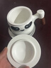 三旬熊猫泡茶马克杯创意家用陶瓷茶水分离杯子带盖男女办公室过滤水杯 熊猫泡茶马克杯【白砂黑】 实拍图