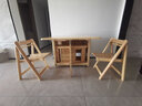 卡梵罗（KAFANLUO） 餐桌折叠餐桌椅组合全实木可折叠长方形饭桌简约小户型餐厅推荐 原木色【一桌+六椅】145*90*75cm 实拍图