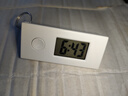迷你时间表学生考试专用电子表桌面时钟夜光表钟便携钥匙扣小挂表 白色 有夜光无闹钟 实拍图