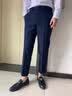 罗蒙高档天丝弹力西裤男士春夏季修身英伦商务长裤子男抗皱免烫休闲裤 深灰色 32 码(2.5尺) 实拍图