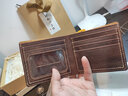 风泊手工 手工钱包男成品 diy材料包自制定制头层牛皮疯马皮真皮刻字短款钱包 手工真皮钱包送男友礼物 复古色材料包 实拍图