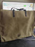酷奇袋鼠帆布手提包包女2023七夕时尚大容量单肩通勤托特包 卡其绿 实拍图