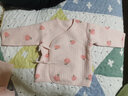 童泰秋冬0-3个月新生儿宝宝衣服家居保暖半背衣内衣上衣2件装 粉色苹果 (纯棉 59cm) 59 cm 实拍图