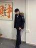 波司登（BOSIDENG）【反季】冬季极寒羽绒服鹅绒于适同款男女情侣款短款大毛领外套 黑色8056 1 S 160/84A 体重110-130斤卡码拍大 实拍图