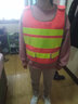 9F网格反光背心印字马甲工程工地施工摩托车用交通警示反光衣服 橘红色 实拍图