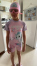 李宁（LI-NING）儿童泳衣女童卡通印花冲浪服速干防晒泳衣泳镜泳帽套装906粉色150 实拍图