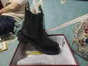 奥尔彼 切尔西靴男高帮马丁靴厚底加绒秋冬皮鞋英伦男士休闲皮靴子 黑色【内增高】 41 实拍图