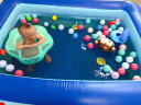 水迪儿童游泳池家用婴儿游泳桶加厚大号戏水池充气游泳桶洗澡盆波波池 加厚三环1.3米儿童戏水-手泵 实拍图