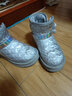 百丽童鞋冬季独家款儿童雪地靴女童加绒保暖棉鞋宝宝靴子 银色36码 实拍图