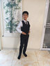 鼎玛仕儿童西服套装男童小西装花童礼服韩版中大童主持人男孩钢琴演出服 升级版青果领黑色5件套(含马甲) 160 码 身高155-160cm 重86-99斤 实拍图