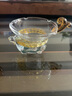 藏白 耐热玻璃茶漏公道杯家用加厚耐高温玻璃茶水分离器平分茶水漏斗滤网功夫茶具配件 小羊茶漏+黄把锤纹公杯 实拍图