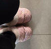 洁丽雅 防水棉拖鞋女冬季室内家居防滑情侣居保暖外穿皮拖鞋男冬天棉鞋 粉色（包跟款） 36-37 (适合35-36码) 实拍图