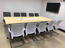 创戈 会议桌椅组合长桌简约现代办公桌员工培训桌洽谈桌办公家具 2.8米*1.2米（含10椅） 实拍图