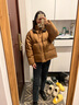 betu百图女装2022冬季新款羽绒服加厚白鸭绒羽绒外套减龄短款羽绒服女2210T01 咖啡色 XS 实拍图