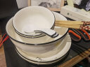 尚行知是 碗碟套装北欧简约陶瓷餐具菜盘子碗筷组合家用创意餐盘ins 圆形9件套 头数 实拍图