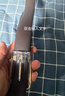 马洛夫·蒂克（MALOOFDICK）皮带男光面头层牛皮精铜针扣裤带礼盒礼盒男士腰带M21PB229 黑咖色+银扣 实拍图
