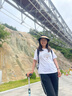 茵曼凉感撞色绣花女装正肩短袖t恤2025夏季新品打底衬衫上衣 梨花杏 L 实拍图