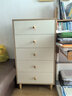 林氏家居收纳柜子储物柜五斗柜卧室柜多用斗柜置物柜客厅家居家具LS187E3 【原木色+白色】五斗柜0.6m 斗柜 实拍图