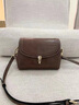 路易礼察品牌包包女包2024新款斜挎包小方包牛皮单肩包520七夕情人节礼物 啡色【礼盒装】 19*13*9cm 实拍图