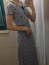 沂懿连衣裙女裙子夏天女装2025新款少女感显瘦遮肚子长裙小个子温柔风 假两件蝴蝶结连衣裙【灰色】 M 【建议95-110斤】 实拍图