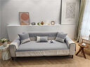 百熙尼雪尼尔沙发垫四季通用防滑高档沙发垫套罩北欧简约坐垫轻奢盖布巾 雕花-灰色 70*70 实拍图