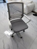 迈亚家具电脑椅家用升降转椅靠背懒人舒适久坐会议椅学生宿舍座椅办公椅子 白框 灰网 滑轮款 尼龙脚 固定扶手 实拍图