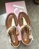 73Hours明星同款女鞋跳进假日2025夏季新款平底休闲夹趾凉鞋女外穿人字拖 米白 36 实拍图